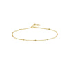 D/C Bead Station Rolo Chain Anklet
