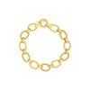 Polished And Textured Oval Link Bracelet