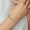 10K White Gold Polished Link Bracelet