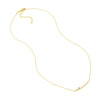 Thin Curved Bar Necklace with 1pt Diamond