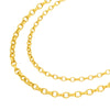 Double Layer Light Oval Rolo Necklace