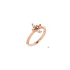 14K Rose 8x4 mm Marquise 1/8 CTW Diamond Semi-Set Engagement Ring