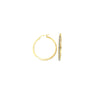 3mm x 20mm Sparkle Hoop Earrings