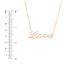 Plated Sterling Silver Script Love Necklace