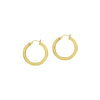 3mm x 20mm Polished Hoop Earrings