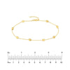 Satin and Polished Coffee Bean Adj Anklet