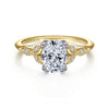 14K White-Yellow Gold Oval Diamond Engagement Ring