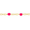 Neon Pink Enamel Bead Piatto Chain