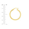 Plated Sterling Silver Sparkle Hoop Earrings