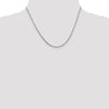 14K White Gold 1.25mm Franco Chain