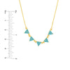 Simulated Turquoise Triangle Necklace