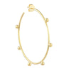 Medium Round Beaded Wire Post Hoops