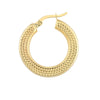 Side Dotted Design Round Hoop Earrings