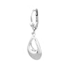 Plated Sterling Silver Open Teardrop Dangle Earrings