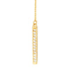 Diamond and Polished Bar Drop Earrings