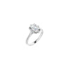 14K White 7x5 mm Emerald Engagement Ring Mounting