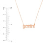Gothic Gemini Nameplate Necklace