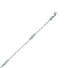 Sterling Silver CZ Illusion Stations on Chain Anklet