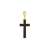 Small Black Enamel Cross Pendant