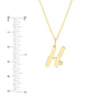 Script 'H' with Diamond Bezel Necklace