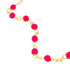Neon Pink Enamel Bead Piatto Chain