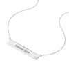 Bar Necklace in Plated Sterling Silver with CZ
