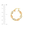 Plated Sterling Silver Twisted Hoop Earrings