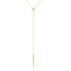 CZ Bezel and Spear Lariat Necklace
