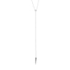 CZ Bezel and Spear Lariat Necklace