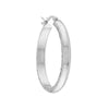 Sterling Silver Textured Hoop Earrings