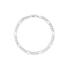 Sterling Silver 4.75mm Concave Figaro Chain with Lobster