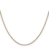 14K Rose Gold .8mm Box with Lobster Clasp Chain