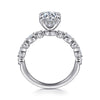 14K White Gold Round Diamond Engagement Ring