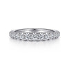 14K White Gold Graduating Diamond Anniversary Band