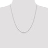 14K White Gold 1.3mm Diamond-Cut Rope Chain