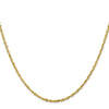 10K 2mm Diamond-Cut Lightweight Rope Chain
