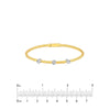 Diamond Trio Station Mesh Bangle