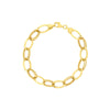 Textured Triple and Plain Link Bracelet