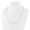 Sterling Silver Gold-plated Adjustable 1.5mm Spiga Chain