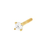Child's Four-Prong CZ Stud Earrings with Screw Back