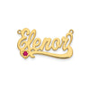 Birthstone Nameplate Necklace