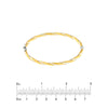 Two-Tone Twisted Brushed Hinged Bangle