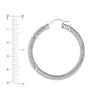 Twist Hoop Texture Earring Rhod