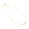 Diamond and Ruby Bezel Bar Necklace