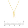 5mm Vertical Block Numeral Necklace