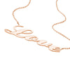 Plated Sterling Silver Script Love Necklace