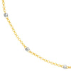 Long &amp; Lovely Two-Tone D/C Bead Station Necklace