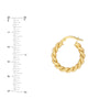 15mm Twisted Rope Hoop Earrings
