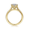 14K Yellow Gold Round Diamond Engagement Ring