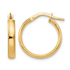 10K Gold Polished Hoop Earrings